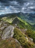 Przełęcz Goryczkowa, widok z Suchego Wierchu Kondrackiego